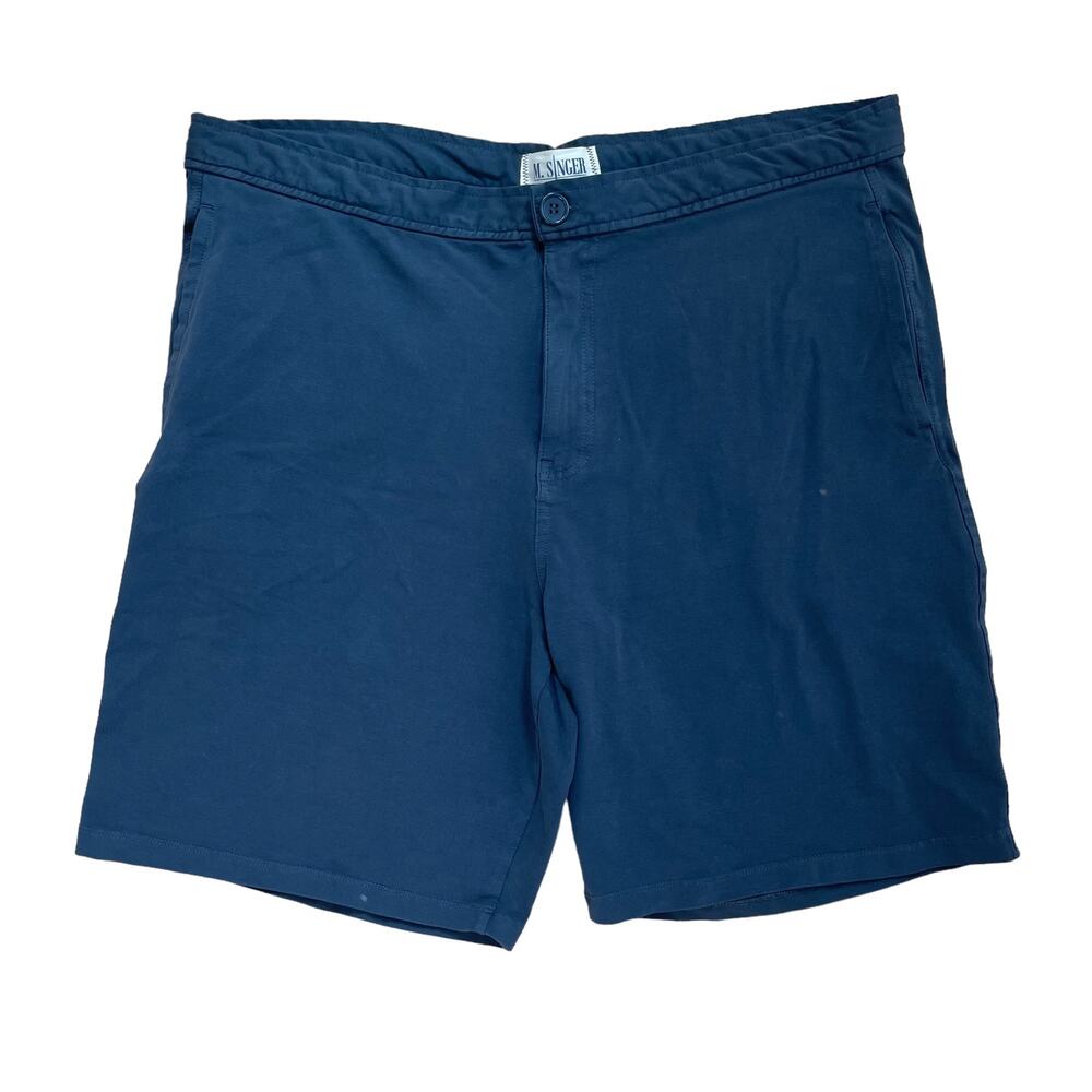 M. Singer Yukon Performance Short Blue Mens Size XXL Cotton Blend Pocket Stretch
